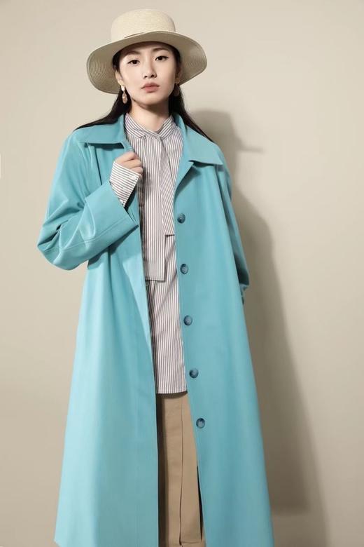 LNNNS 翻领蓝绿色风衣外套 17188 商品图0