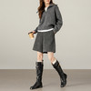 【09/26新品】熙世界灰色毛呢短裤女秋冬2025新款高级感休闲直筒中裤西装五分裤 商品缩略图1