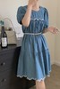 Stay2Weeks 牛仔花边泡泡袖腰带连衣裙 18629 商品缩略图0