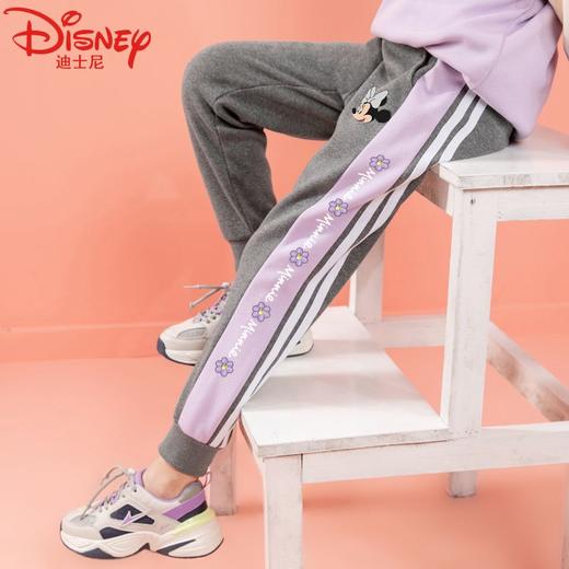迪士尼女童加绒加厚裤子2022新款冬季儿童保暖裤秋冬女大童棉裤潮 商品图1