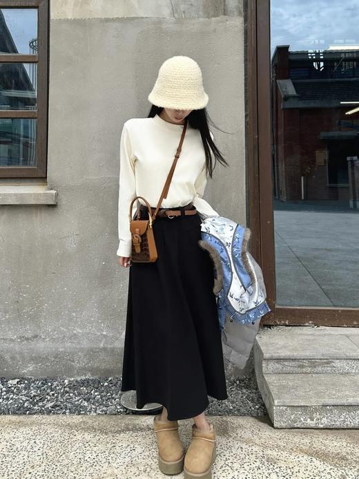 耐尔 糯米棉感小立领拉绒打底衫 W4080 商品图8