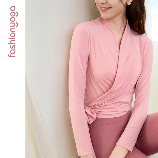凡圣瑜伽优雅系带长袖外搭 F15371 商品图9