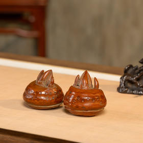 清	竹雕荸荠（一对）