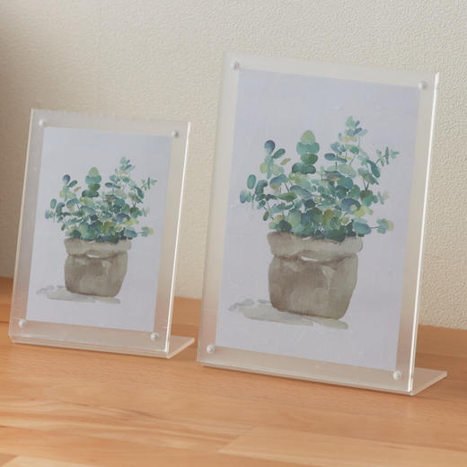 亚克力透明相框L型摆台展示画框磁吸式相框 商品图0
