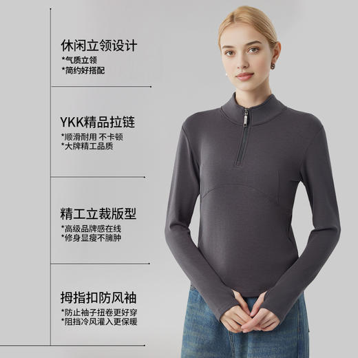 【合作款】秋季情侣款半拉链长袖立领卫衣  yb1020029 商品图2