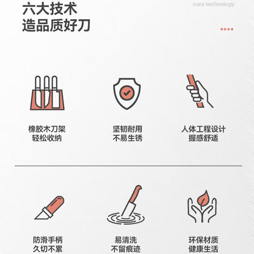 康佳康佳（KONKA）套装六件套家用刀具组合KDJ-0601 商品图0