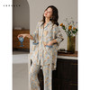 可人儿春秋季带胸垫奥力棉女士长袖长裤睡衣可外出纯棉家居服套装 商品缩略图2