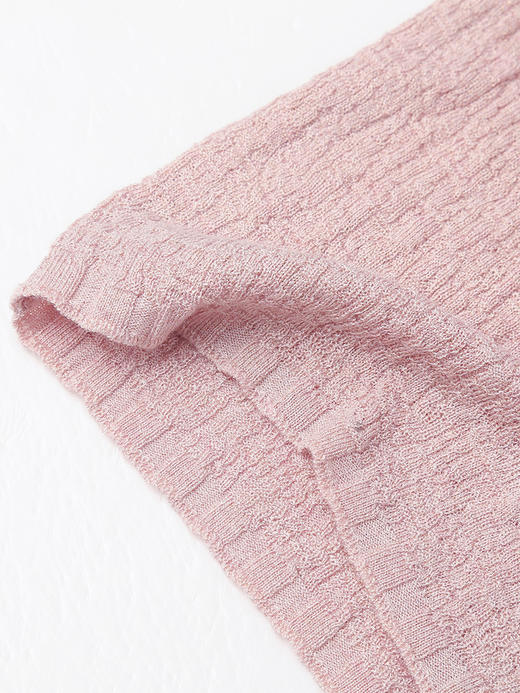 温柔风粉色针织衫女 春秋季蕾丝领内搭长袖上衣 修身显瘦打底衫 商品图4