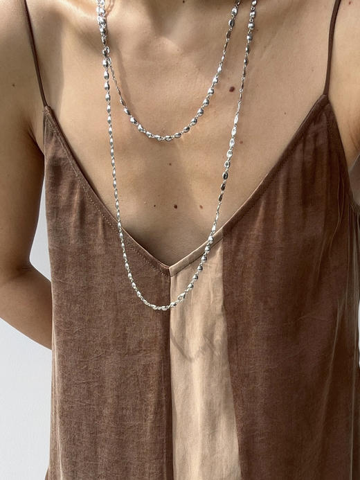 DONSEE10｜DS10AW2565-D 棕拼金 拼色质感吊带连衣裙 商品图8