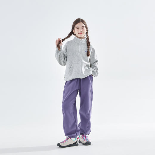 cicochild25年冬季新款亲子中大女童加绒运动裤抗静电保暖束脚裤 商品图4