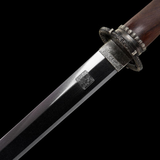 忠义唐刀 短款 汉唐收藏刀剑 龙泉沈广隆宝剑一体刀剑 未开刃 商品图3