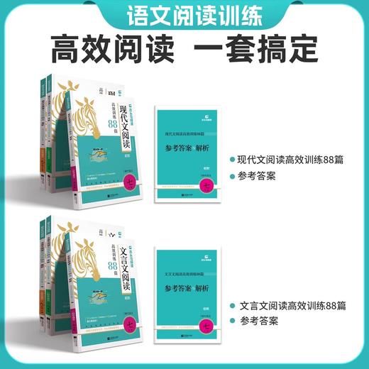 2026初中文言文现代文阅读高效训练88篇阅读理解专项训练阅读真题 商品图1