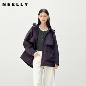 NEELLY纳俪商场同款秋冬新款正肩撞色假两件针织衫女百搭通勤上衣N25091A01137