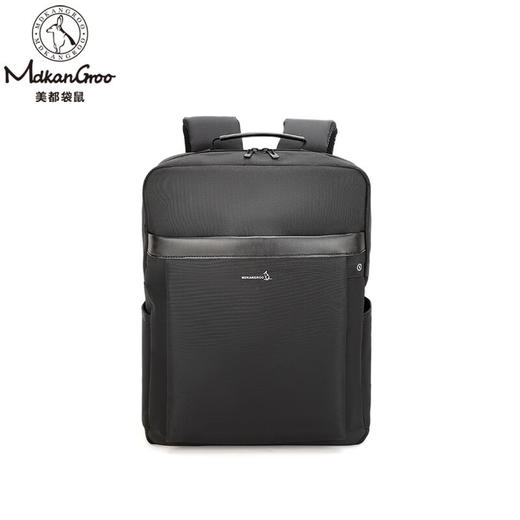 美都袋鼠美都袋鼠双肩包男士大容量商务休闲包MDXXB4006-A 黑色 商品图4