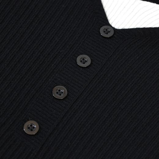 半身缘女装 秋季V领假两件装饰内搭针织打底衫毛衣JL002 商品图9