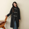 【严选】诗凡黎含山羊绒学院风长款大衣2025秋冬新款气质牛角扣双面呢外套7GA170771 商品缩略图0