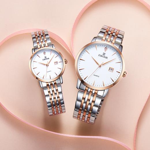 依波(EBOHR)时尚间金钢带情侣表男女石英表5018 商品图1