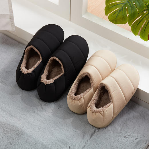  秋冬保暖拖鞋鞋面防泼水棉拖包跟棉拖月子鞋 商品图0