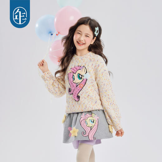 小马宝莉联名年衣童装针织衫25秋冬新款圆领小马宝莉圆领毛衫 商品图1