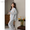 可人儿春秋季带胸垫泡泡绵女士长袖长裤睡衣可外出小众家居服套装 商品缩略图1