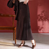 QS羊毛梭织半身裙女中长款A字裙显瘦气质秋冬新款高腰一步裙1327 商品缩略图1