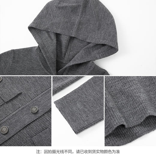 【商场同款】CNR5917 “ MIU系学院开衫 ” 减龄学院风，罗纹针法显瘦藏肉 超细羊毛纱线软糯舒适 商品图5