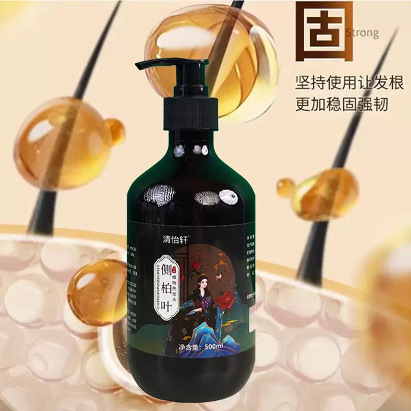 草本无科技！！！侧柏叶手工熬制植物养发洗发水 生姜控油 护发白转黑