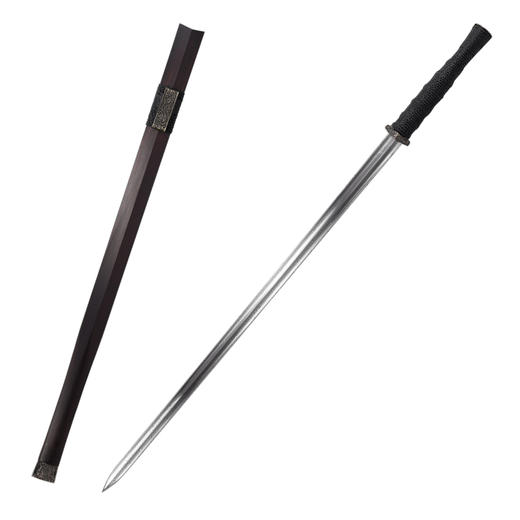 六合汉剑 汉唐收藏刀剑 龙泉沈广隆宝剑一体刀剑 未开刃 商品图5