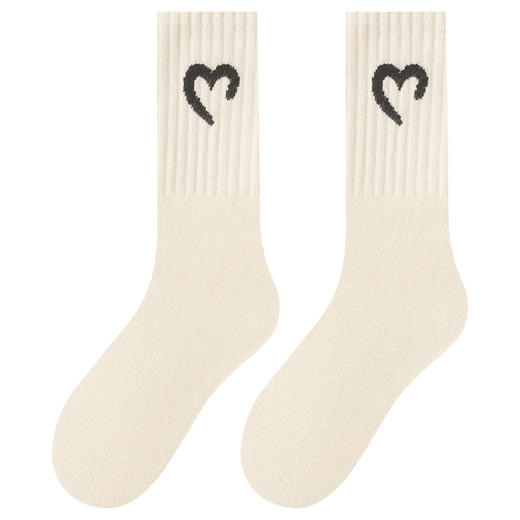 雀说8双装秋冬女士长袜美拉德色袜子无骨月子白色女长筒袜纯色吸汗女袜AL23168 商品图4