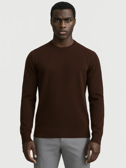 「5色可选」100%超细羊绒16针圆领针织衫 商品图5