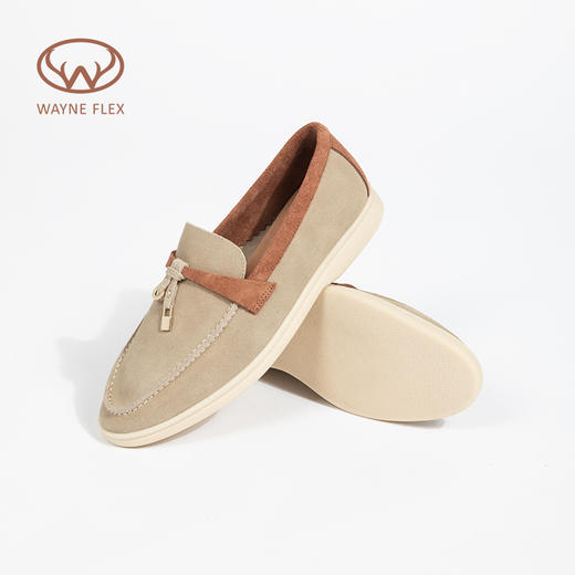 韦恩平底单鞋流苏扣时尚乐福鞋平跟百搭透气真皮女WF1227 商品图0