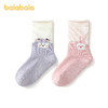 巴拉巴拉宝宝袜子冬季保暖袜婴幼儿短袜提花萌两双装 商品缩略图4