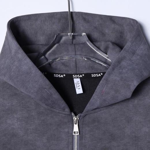 WT244SDSA男士秋冬新款痞帅男装潮牌彩色星星字母印花拉链连帽卫衣百搭 商品图2