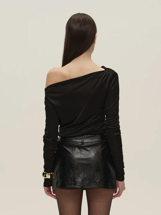 SIJIA｜AW2520 黑油蜡皮短裙（含裤子内胆） 商品图4