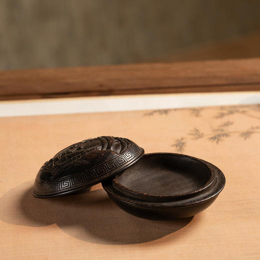 清	紫檀人物圆香盒 商品图4