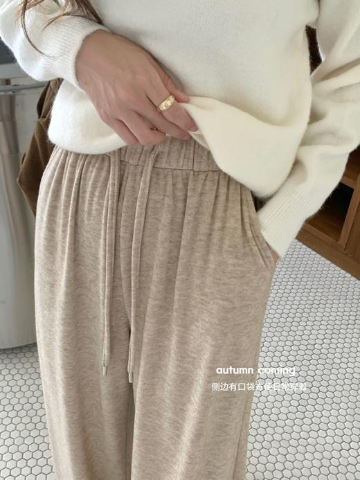 羊绒感抽绳糯米阔腿悠哉裤纪念日百货门店同款165499487 商品图1
