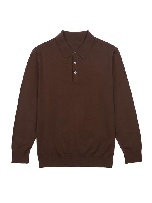 「6色可选」100%超细羊绒16针Polo针织衫 商品图0