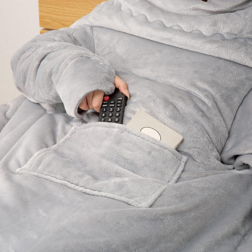 NITORI宜得利家居 抗菌带袖手机毛毯超吸湿发热办公室午休袖毯  A2514 商品图1