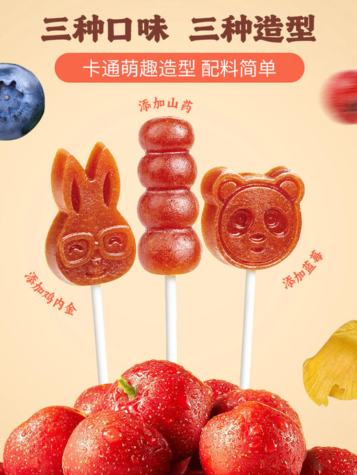 无添加棒棒糕 接骨木莓味 秋梨枇杷味 针叶樱桃味 西梅味 多种造型 宝宝山楂糕零食 开胃健康小食SSW 商品图1