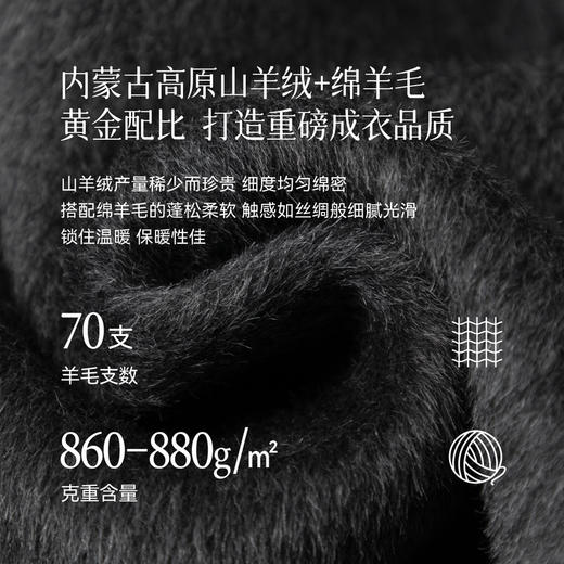 【严选】孟子义代言诗凡黎含羊绒连帽双面呢外套2025秋冬松弛落肩廓形大衣7GA170781 商品图4