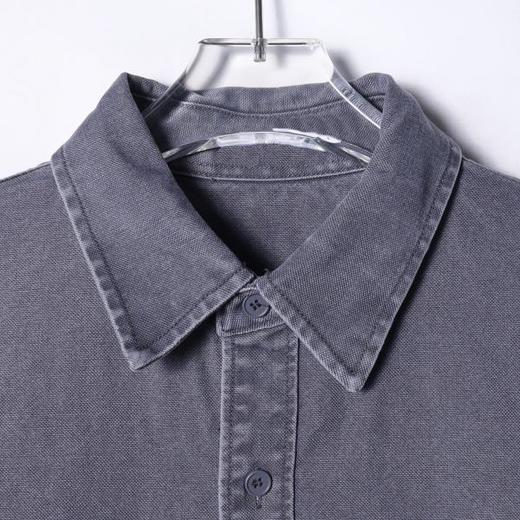 C5022SDSA男士秋冬新款痞帅男装时尚韩版做旧纽扣翻领牛仔长袖衬衫百搭 商品图2