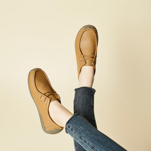泉州鞋 深口百搭 软皮系带蜗牛鞋 商品图6