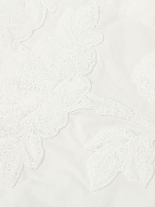 复古风白色立领衬衫女 精致花朵刺绣宽松显瘦长袖衬衣 文艺范上衣 商品图4