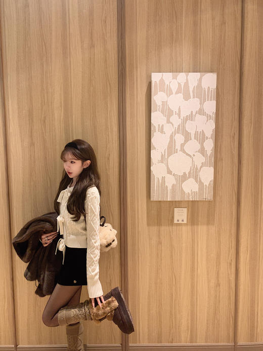 金蘑菇菇 圣诞情书 就要这一抹纯白/ 绞花毛衣 商品图10