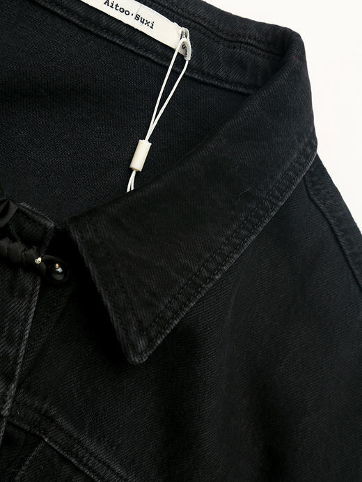 黑色复古牛仔外套女 春秋季宽松显瘦 bf 风上衣 港味休闲夹克衫 商品图2