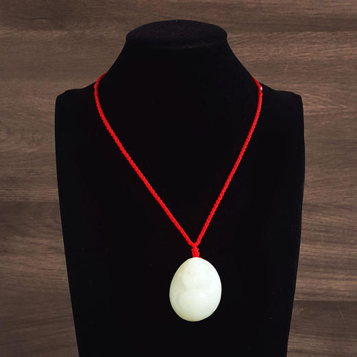 【天然正品】天然无杂裂俄料佛公造型和田玉（平安、吉祥）吊坠项链中性160925NJM05现售价：880特价 商品图9