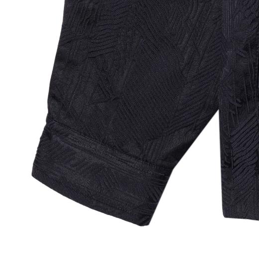 12495SDSA男士秋冬新款痞帅男装潮牌纯色纹理感提花翻领长袖衬衫百搭 商品图4