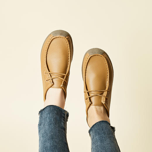 泉州鞋 深口百搭 软皮系带蜗牛鞋 商品图5