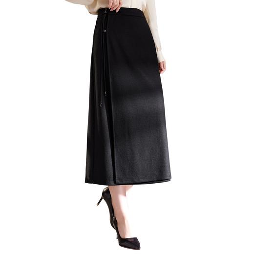 QS100绵羊毛半身裙秋冬新款日常显瘦高腰系带设计感一步裙女1811 商品图4