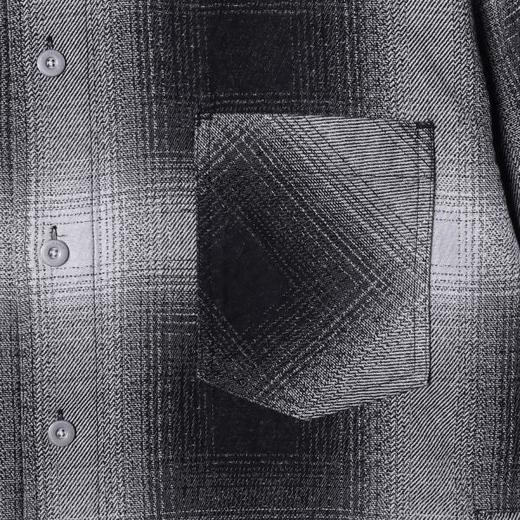 12569SDSA男士秋冬新款痞帅男装嘻哈撞色格纹纽扣翻领长袖衬衫休闲衬衣 商品图3